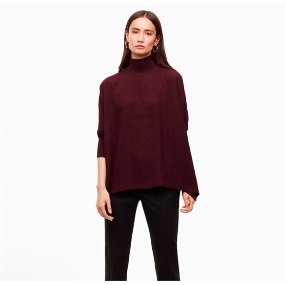 Babaton Aritzia Hamish Mock Neck Oversized Sweater Blouse size XS - Picture 1 of 7